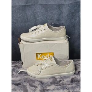 NWB Keds Kickstart Celebration Ivory Sparkle Sneakers EU 38 / Kid 6 /Womens 7.5